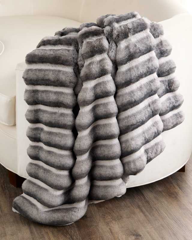Faux Chinchilla Throw, 60" x 72"
